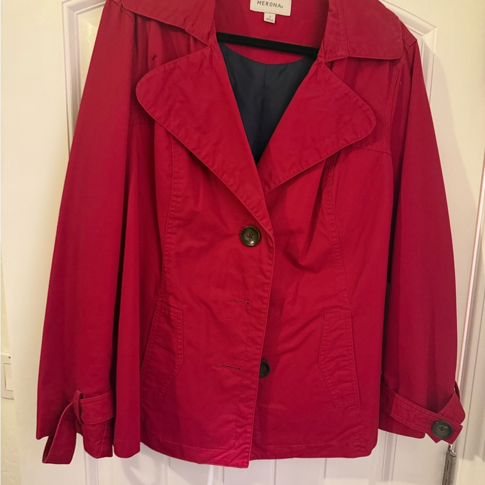 Merona Women's Bold Red Trench Coat